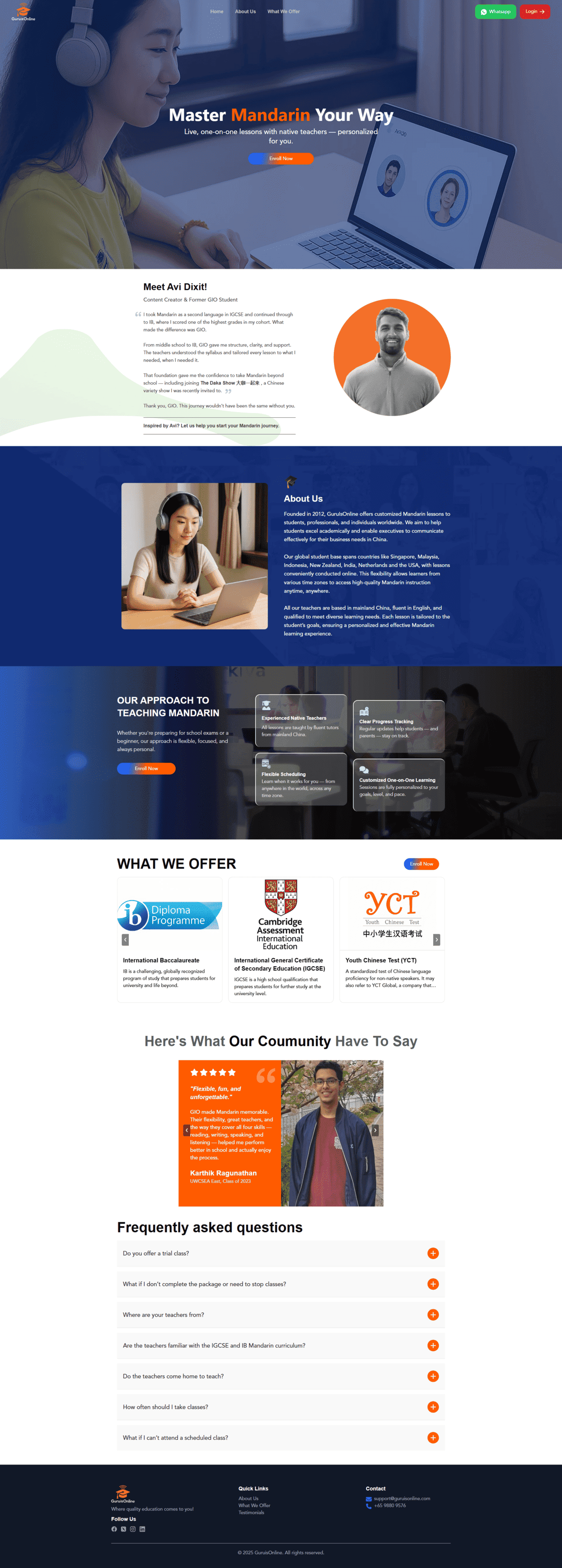 Gurus Online – International Mandarin Learning Platform